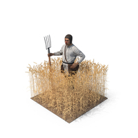 Medieval Farmer In Field PNG & PSD Images