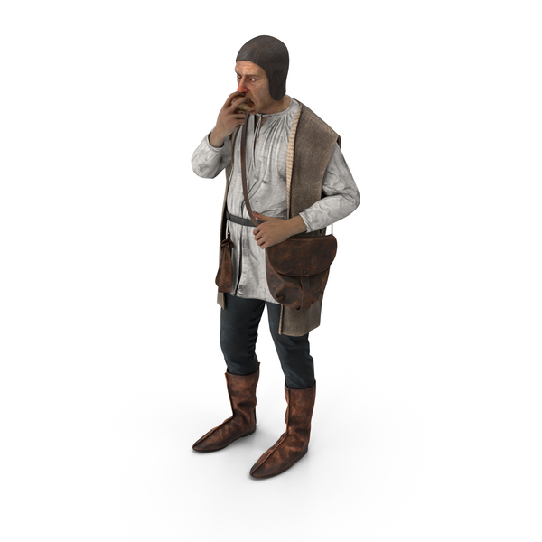 Medieval Peasant Eating Pose PNG & PSD Images
