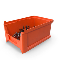 Plastic Storage Bin with Nails PNG & PSD Images