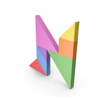Tangram Letter N PNG & PSD Images