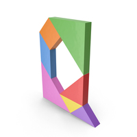 Tangram Letter Q PNG & PSD Images
