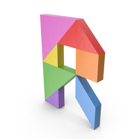 Tangram Letter R PNG & PSD Images