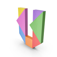 Tangram Letter U PNG & PSD Images