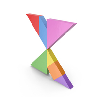 Tangram Letter X PNG & PSD Images