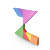 Tangram Letter Z PNG & PSD Images