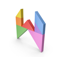 Tangram Letter W PNG & PSD Images
