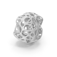 Blobs Organic Cage Skeleton (White) PNG & PSD Images