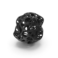 Blobs Organic Cage Skeleton (Black) PNG & PSD Images