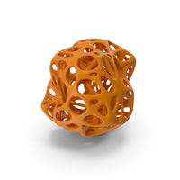 Blobs Organic Cage Skeleton (Orange) PNG & PSD Images