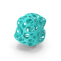 Blobs Organic Cage Skeleton (Turquoise) PNG & PSD Images