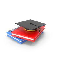 Graduation Cap With Books Icon PNG & PSD Images