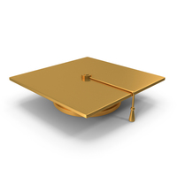 Graduation Hat Cap Icon Gold PNG & PSD Images