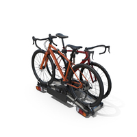 Bicycle Towbar Carrier With Road Bike And Gravel PNG & PSD Images