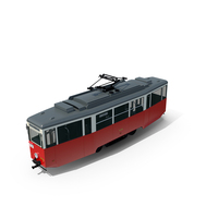Classic Red Tram PNG & PSD Images