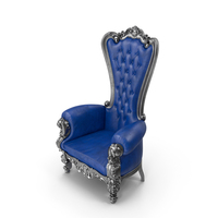 Throne Chair Blue Black PNG & PSD Images