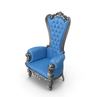 Throne Chair Blue Light Black PNG & PSD Images