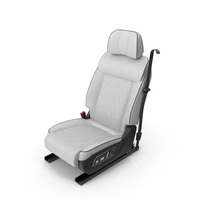 White Leather Car Seat With Seatbelt PNG & PSD Images