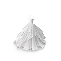 White Ball Dress PNG & PSD Images