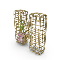 Flowers in Cage Letter H PNG & PSD Images
