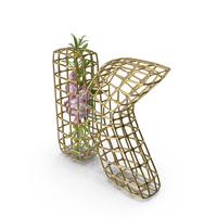 Flowers In Cage Letter K PNG & PSD Images
