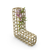 Flowers in Cage Letter L PNG & PSD Images