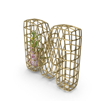 Flowers In Cage Letter M PNG & PSD Images