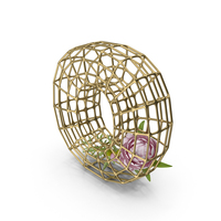Flowers in Cage Letter O PNG & PSD Images