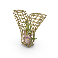 Flowers in Cage Letter Y PNG & PSD Images