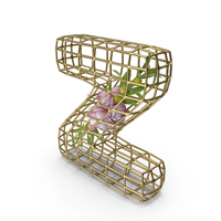 Flowers In Cage Letter Z PNG & PSD Images