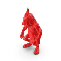 Low Poly Stylized Cave Troll PNG & PSD Images