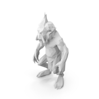 Low Poly Stylized Cave Troll PNG & PSD Images