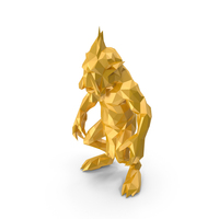 Low Poly Stylized Cave Troll PNG & PSD Images