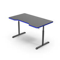 Computer Gaming Desk Blue PNG & PSD Images