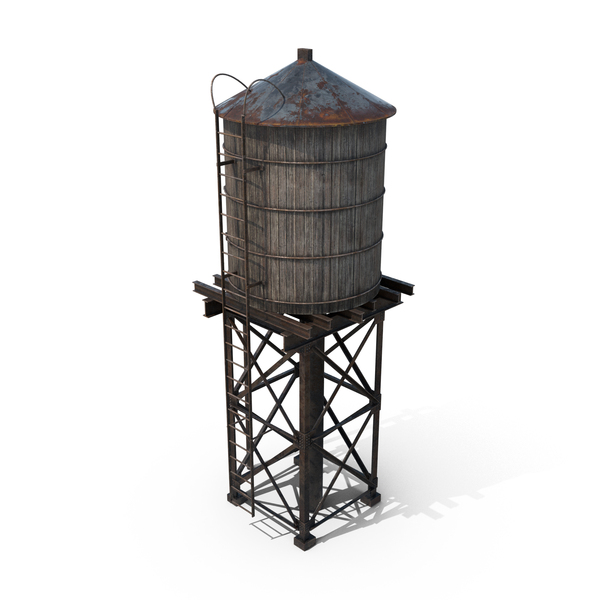 Vintage Water Tower PNG & PSD Images