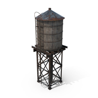 Vintage Water Tower PNG & PSD Images