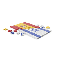 Spain Flag VS Israel Flag Puzzle PNG & PSD Images