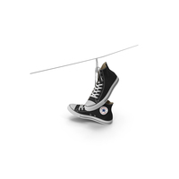 Converse All Star Black Sneakers Suspended By Laces PNG & PSD Images