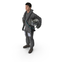 Fighter Pilot with Helmet in Hand Fur PNG & PSD Images