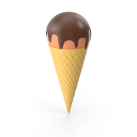 Chocolate Ice Cream Cone Icon PNG & PSD Images