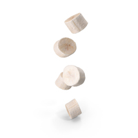 Pieces of Banana Falling PNG & PSD Images