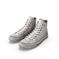 White Converse All Star Dirty Sneakers PNG & PSD Images