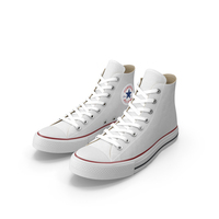 White Converse All Star Sneakers PNG & PSD Images