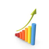 Financial Chart With Rising Arrow PNG & PSD Images