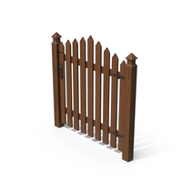 Picket Fence Dark Wood PNG & PSD Images