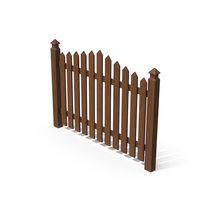 Picket Fence Dark Wood PNG & PSD Images