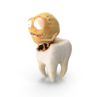 Caries Cartoon Character PNG & PSD Images