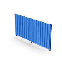 Blue Metal Fence PNG & PSD Images