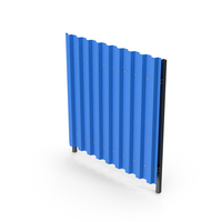 Blue Metal Fence PNG & PSD Images