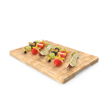 Wooden Skewers With Fruit On Board PNG & PSD Images