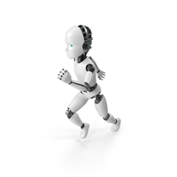 Cyborg Baby In Running Pose PNG & PSD Images